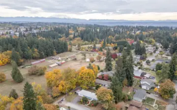 You will love this peaceful, quiet neighborhood overlooking pasture land with partial winter views of Mt Rainier