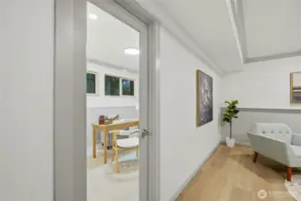 View from Family Room into Bonus Room/Office