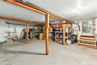 Attention! This is NOT the garage, but a crawl space accessed through the garage. SO much awesone storage!
