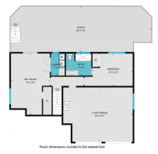 Lower level floor plan