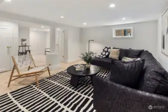 Spacious finished basement