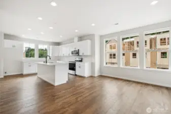 Dining Nook to Kitchen View Example Only