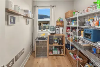 Walk-in pantry off kitchen