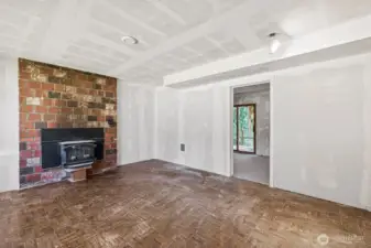 Flex space leads to possible 4th bedroom or office space
