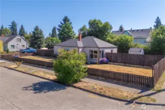 Fully fenced large corner lot