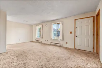 Here is the lviing room shown from another angle.