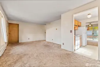 The kitchen entry is shown along the left of this photo.