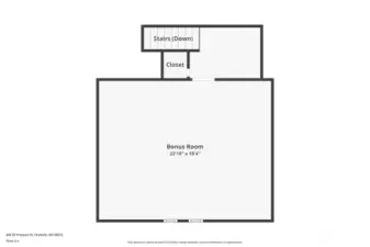 Oriented over the garage, the bookroom/bonus room is accessible from a separate set of stairs near the entry.