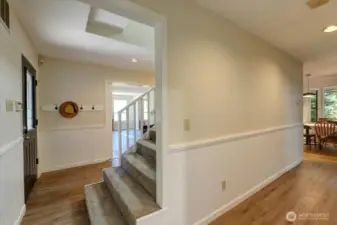 Here's another look at the front door entry. Let's go up!