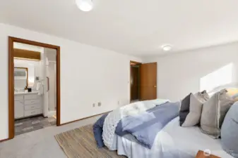 View looking to ensuite and hall access.