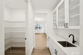 Actual home - Walk-in pantry and Butler's pantry w/ sink