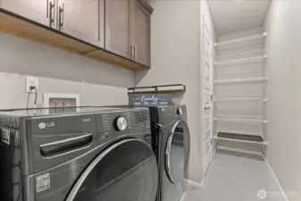 Laundry Room with Shelving