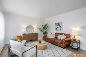 Fresh paint and new millwork create a clean feel