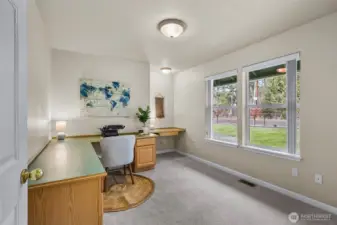 This room has built in desks