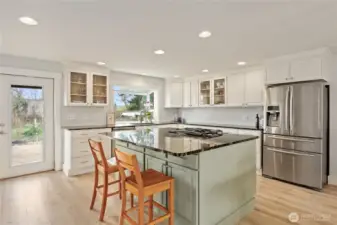 Kitchen and patio door to deck