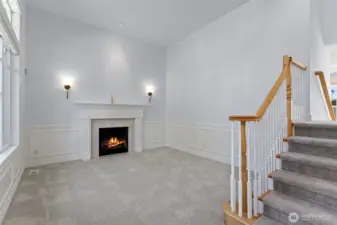 Living room left the front door entrance