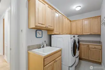 Utility room with extensive storage