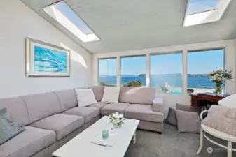 Looking out from your living room to the beach