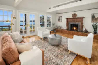 Hardwood floors, real fireplace and fresh paint grace this lovely space.