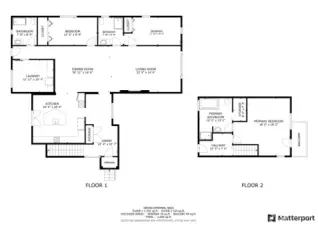 Floor plan of the home showing a well-thought-out layout with spacious rooms, modern amenities, and both first and second floors detailed for easy navigation.