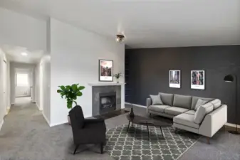 Living Room-Virtually Staged
