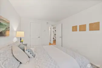 Master bedroom with walk-in closet