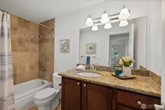 Updated bathroom with newer fixtures
