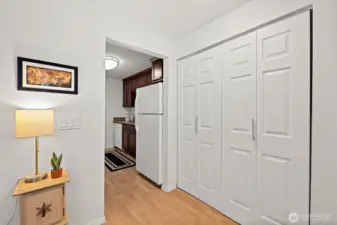 Large coat closet near entry