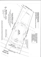 Water and mountain view home site at Semiahmoo. Gated communitySite plan with setbacks
