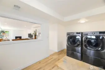 Newer washer and dryer set.