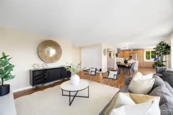 Spacious open concept living.