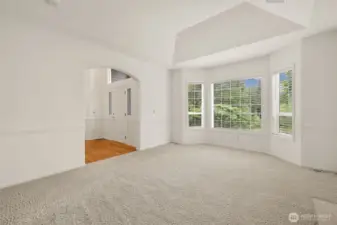 Formal Living Room with Bay Window