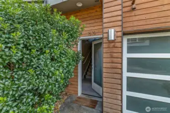 Residential side garage level entry