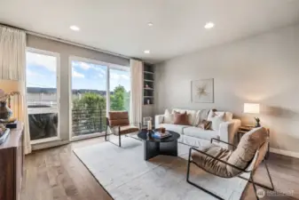 Living area w/ balcony