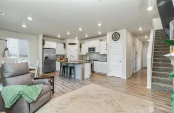 look at this great open floor plan - so perfect for entertaining and knowing what's going on in every area of this great room space.