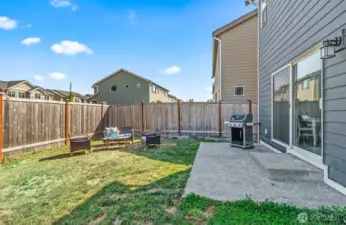 Large patio area off the slider from the kitchen