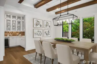 Dining room and butler pantry