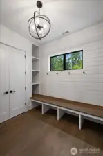 Mud room off of garage