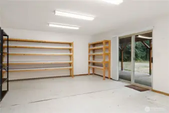 downstairs room that had been used as workspace.