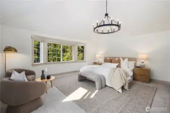 Huge Primary Bedroom with vaulted ceilings