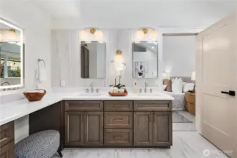 Luxury 5 piece bath with heated floors