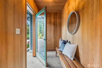 Welcoming mudroom conveniently located off the front entrance.