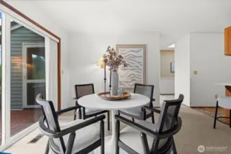 Natural light fills the room, making every dining experience bright and enjoyable.