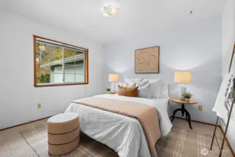 With its straightforward layout, this bedroom encourages your creativity, allowing you to make the space truly your own.