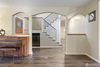 Custom stairway niche added (Perfect for storage, pet kennel, etc...) along with upgraded stair railing.