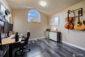 Bedroom #1 also has a partial vaulted ceiling.