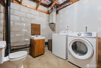 3/4 Bathroom in Unfinished Basement