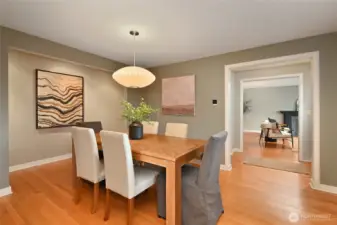 Dining room is open to living and kitchen.