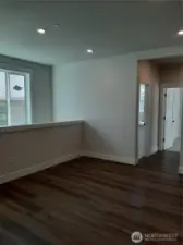 Open loft on the second level is a welcome flex space.