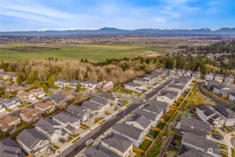 Right on the edge of the Snohomish Valley and the Cascade foothills off in the distance